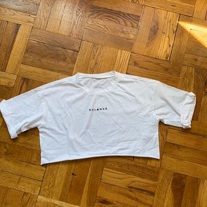 Balance Athletica white crop top